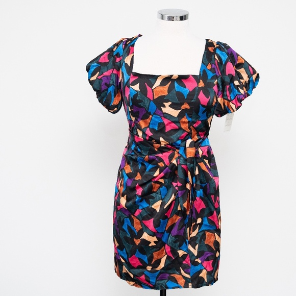 Show Me Your Mumu Danielle Multicolor Satin Mini Dress - Picture 2 of 13
